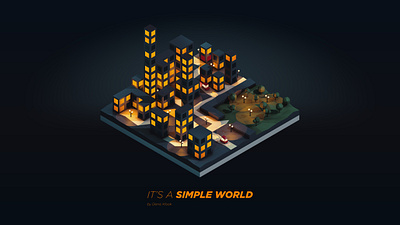 "It's a simple World" – Low Poly Art 3d cgi lowpoly