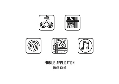 Mobile application (Free icon) app application design digital icon illustration mobile pixelperfect smartphone technology ui vector