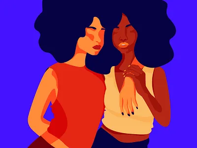 Sisterhood adobe illustrator art feminism flat graphic design graphic designer illustration inspiration minimalism sisterhood sorority woman woman illustration