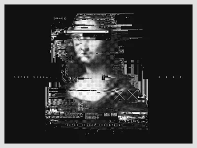 {M0N4} abstract design glitch illustration pixels