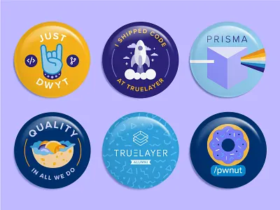 TrueLayer Buttons V2 api badges branding buttons code design system fintech github illustration open banking rocket swag technology vector