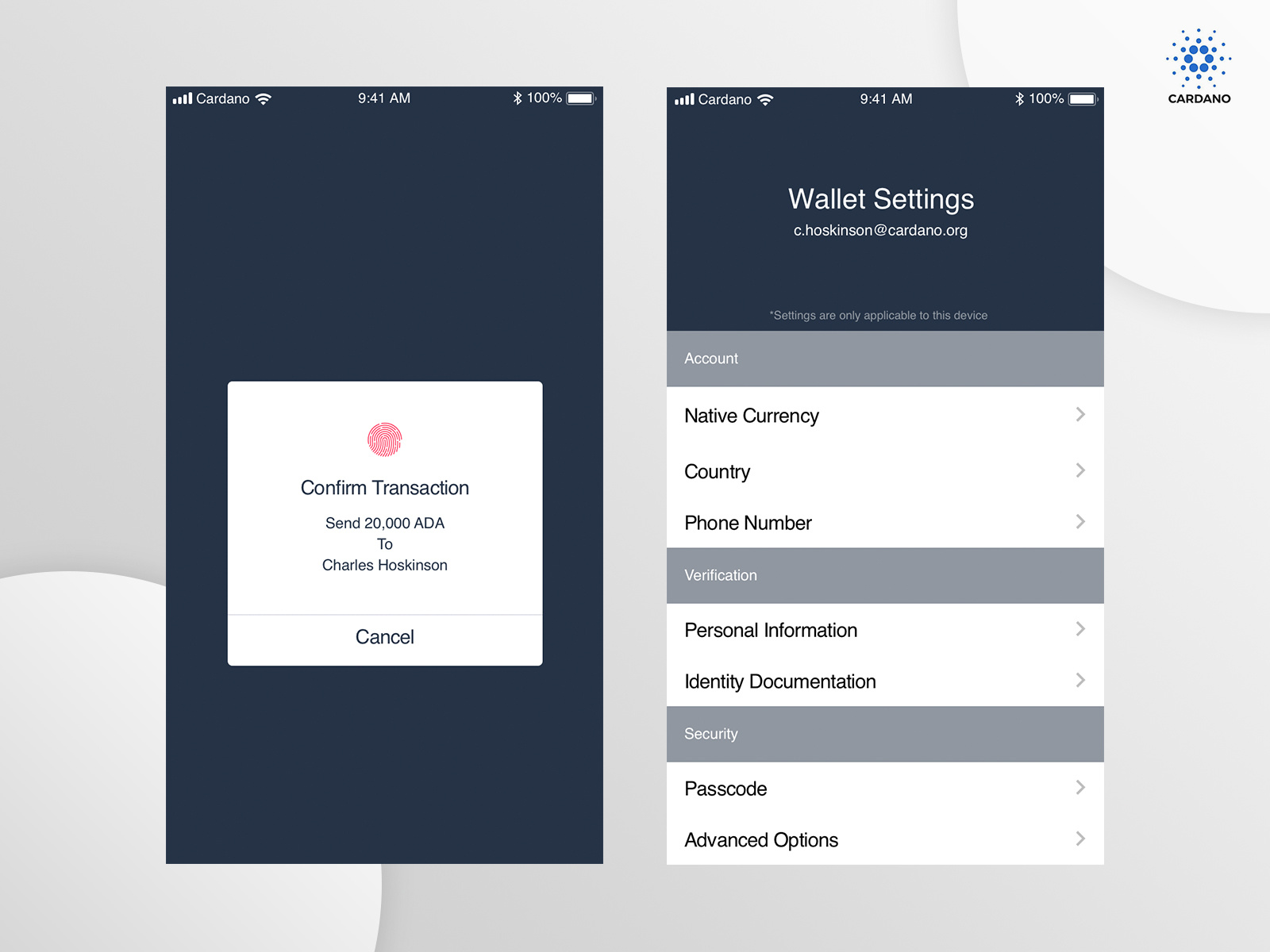 Cardano | Daedalus Staking Wallet Transactions by Tyler Eads on Dribbble