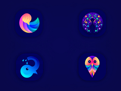 Animals App Icons amazing appicon brand identity brandidentity branding branding design creative design designer graphic icon design india iosappicon lalit logo logo design logo designer logodesign logodesigner logoicon