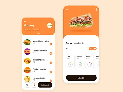 商品选购界面 app ps ui 卡通