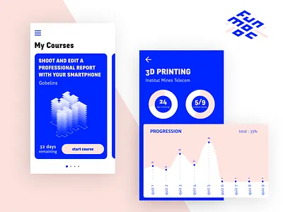 Mooc courses App app courses data visualization data viz design logo mooc ui ux