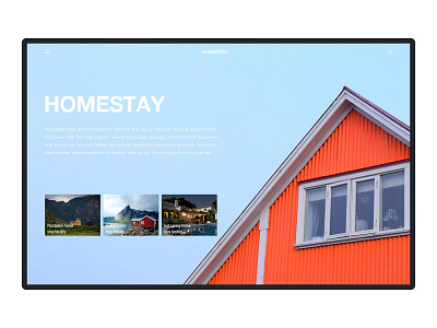 Homestay website ui ux web