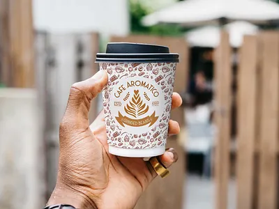 Cafe Aromatico adobe illustrator adobe photoshop cc brand identity branding branding design business coffee coffee cup coffee mug company company logo design logo minimal mockup design packaging design pattern art product design stationary design