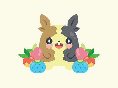 Morpeko cute flat fruit illustration morpeko pokemon vector