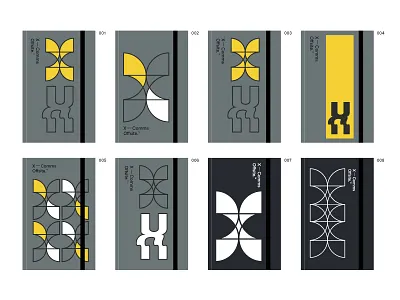 Branding Exploration black branding clean composition exploration geometry gray half circle logo logotype minimalism minimalistic modern modernism shapes simple yellow