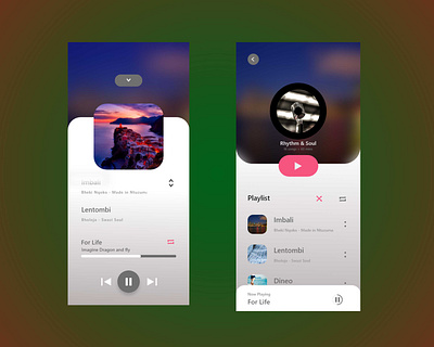 music player app mobile app mobile ui uidesign