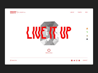 Primavera Sound L.A 2020 — home💥 animation design festival music typography ui ux web
