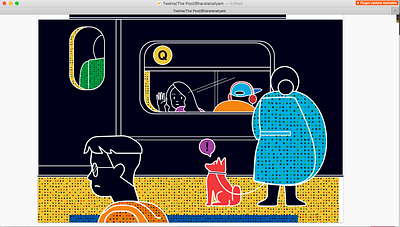 Q Train character dog new york nyc passenger subway train