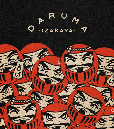 Daruma Izakaya ! daruma design graphic graphic art illustration japan japanese manga menu bar menu card menu design old paiheme paihemestudio retro retro design vintage