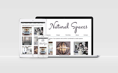 Natural Spaces Interior Designer's Portfolio site branding design logo ui web website