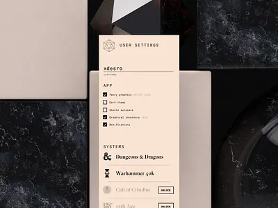 #DailyUI - 007: Settings Page app c4d cinema 4d dailyui mobile settings typography ui