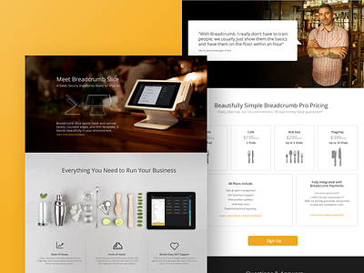 Breadcrumb Landing Page grid groupon hardware point of sale sign up webdesign