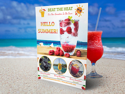 Juice Bar Flyer beach party beach party flyer cocktail cocktails design drinking drinks drinks menu flyer juice bar juices modern restaurant summer summer flyer summer party summertime