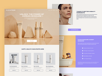 Skincare Site Web View ecommerce ecommerce app landing page products shop shopify skincare web design