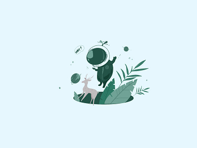 Hunter hunter hunter oden illustration man procreate spaceman vector