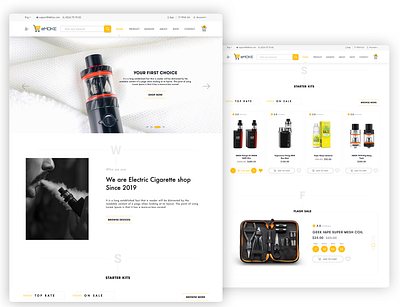 Electronic cigarette eCommerce Website UI UX Design ios ui user experience designer user experience ux user interface design ux