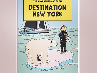 Greta Thunberg comic art greta thunberg illustration ligneclaire