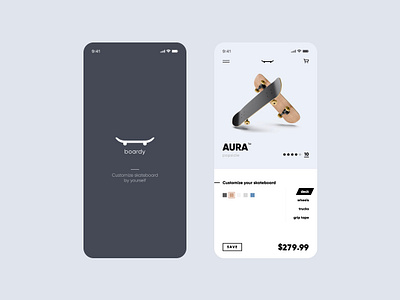 Mobile shop for custom design skateboards mobile design mobile ui mobileapp skate skateboard skateboarding ui