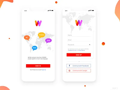 DailyUI - 001 - Sign Up daily 100 challenge day1 language logo