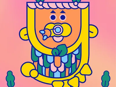 Y for 36 Days of Type 2d 36days 36daysoftype aftereffects ai bellapark character design face fish illustration lettering tree vector