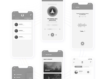 Affirmation App Wireframes ui userexperience ux