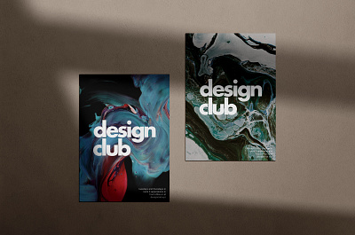 Design Club Posters abstract art artwork bold branding club design flyers futura high school logo minimal page posters print design typography vibrant