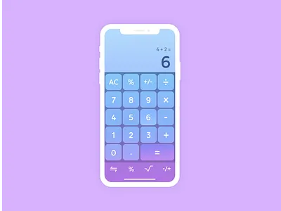 Calculator - Daily UI - Day 4 app design ui ui 100day ui challenge uidesign ux vector