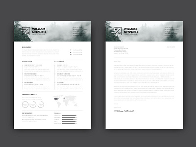 Free Modern CV/Resume Template with Cover Letter cover letter design free resume template freebie freebies resume resume cv resume design resume template