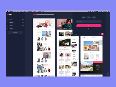 Spark - Managing tags ae clean design flat prototype sketch ui ux