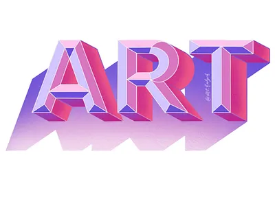 3D letters on iPad 3dletters design font illustration inspiration ipad lettering letters procreate type