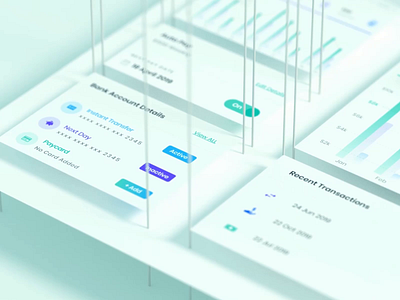 Tapcheck Dashboard UI animation cinema4d design geometry minimal mograph motion design octane ui ux