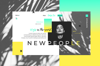 NewPeople art design green shop site ui ux web yellow