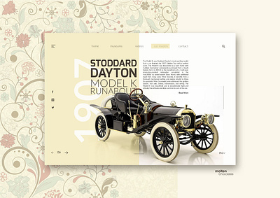 Vintage Cars 2 - User Interface Inspirational Design app design illustration photoshop ui ux website website design