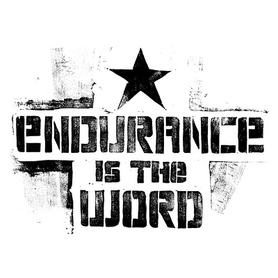 Endurance is the word carving lettering lettering art linocut linoleum linoprint metallica