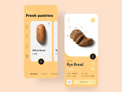 Fresh Pastries - App app app design application color dribbble ios minimal minimalism ui ux