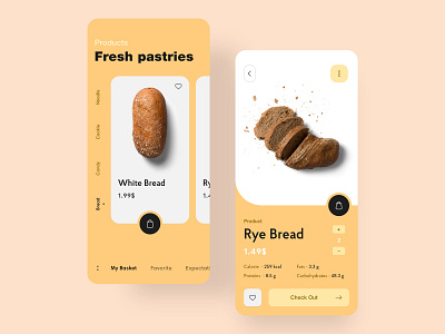 Fresh Pastries - App app app design application color dribbble ios minimal minimalism ui ux