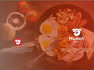 Munch Bear app bear brand design food food app identity logo ui