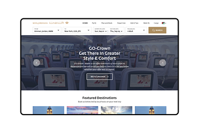 Royal Jordanian Airlines Redesign design jo redesign ui ux web webdesign