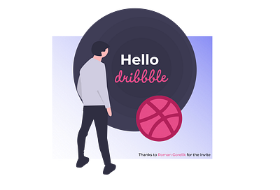 Hello Dribbble !!! branding illustration ux web