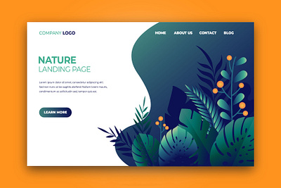 Landing Page branding design digital illustration illustrator logo typography vector web