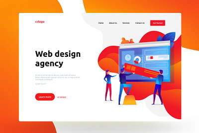 Web design Agency Landing Page app art branding design digital icon illustration illustrator logo mountain web