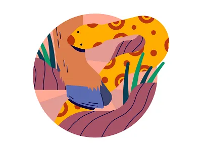 Markhor 2 2d animal goat illustration illustrations markhor nature snake vector wildlife