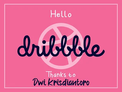 hello dribbble branding design flat illustration illustrator lettering logo type typography vector