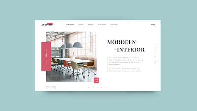 Interior Design Website clean color colors design designer interior logo minimal minimalist minimalistic modern red style typography user interface design ux web web design webdesign website