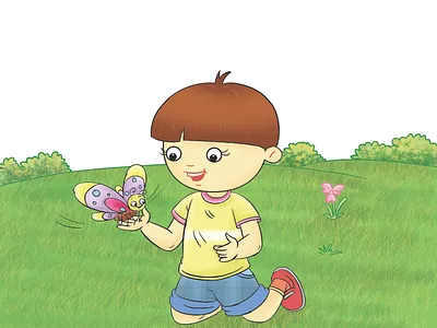 Ron sitting on knees illustration photoshop