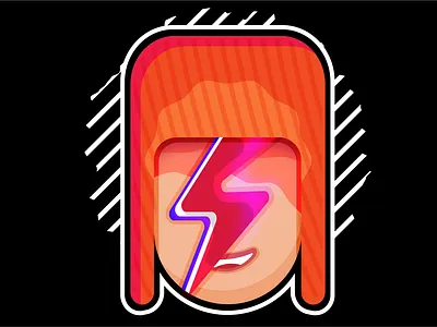 David Bowie Illustration branding design flyer icon illustration illustrator logo typography vector web